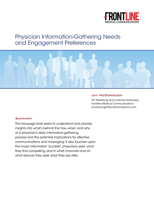 Physician Information-Gathering Needs and Engagement Preferences