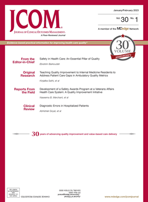 Journal of Clinical Outcomes Management®